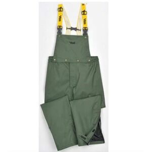 Viking Men's Green Journeyman 420D Ripstop Rain Bib Overall Pants Large 3305P